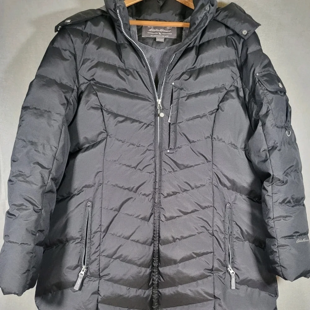 Eddie Bauer Women’s Sun Valley Down Parka Black Size XXL - Picture 12 of 13